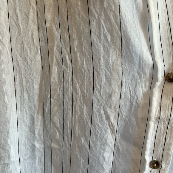 MNG Zaro Stripe Shirt Oversize   Size 8 Effortless Chic - Picture 4 of 17